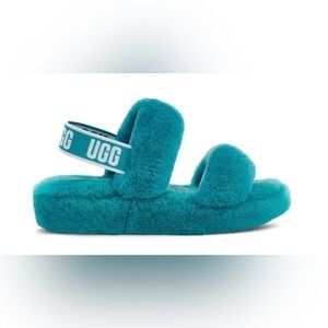 Ugg Women’s “OH YA” slippers size 9 aqua blue